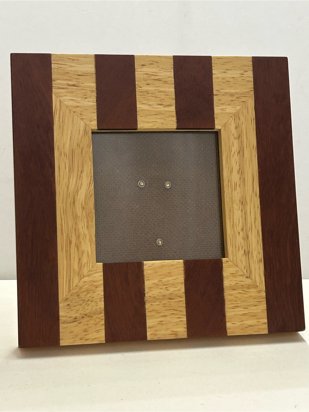 Vintage Picture Frame 1997 HB Group Wood Inlay Geometric MCM